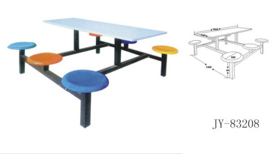 Jy-83208 six round table made of high quality fiberglass