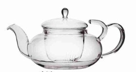 Heat-resistant hand-made glass teapot all-glass flower teapot