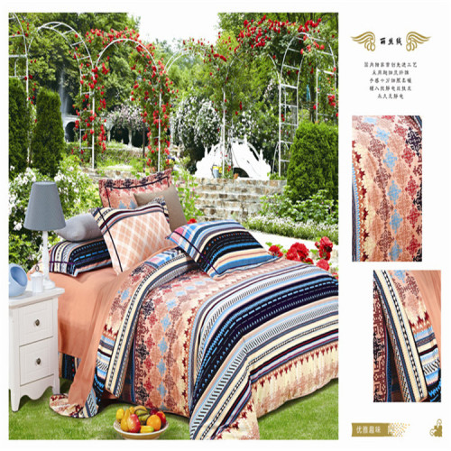 yiwu snow pigeon best-selling ultra-soft plush warm three-dimensional flower cloud velvet four-piece set