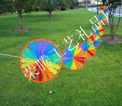 Manufacturers direct wedding supplies kindergarten children toys plastic windmill hanging decoration outdoor strings