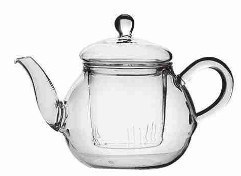 Heat-resistant hand-made glass teapot all-glass flower teapot and teacup