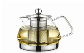 Crystal glass, glass stainless steel electromagnetic coffee pot