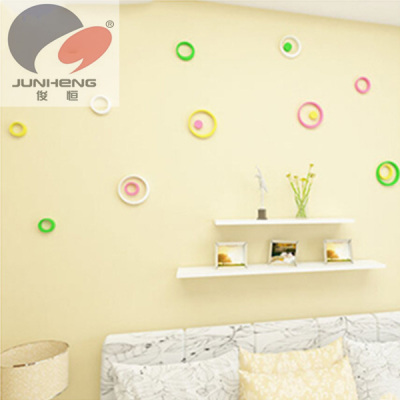 Wood round 3D wall sticker wall living room bedroom children's room wedding room decorations 0341