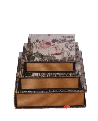 European retro old imitation book box set of three rural wind