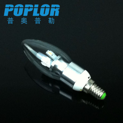 5W/ LED candle lamp / PC cover / aluminum / LED tip bubble / bulb lamp / constant current / LED lamp