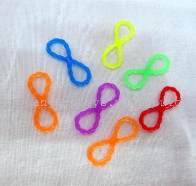 DIY rubber band 8/shape braided bracelet