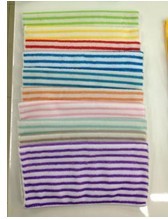 Super fine colour-striped towels