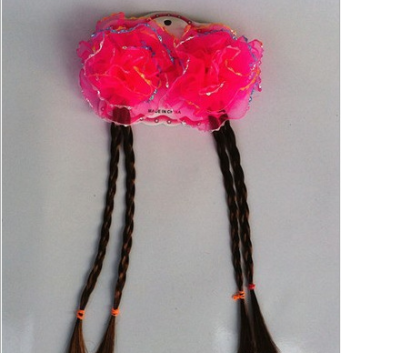 Braided lace clip children wig pair clip hair wholesale accessories two yuan