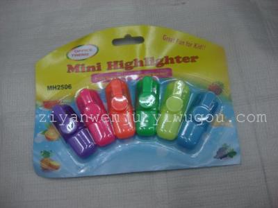 Highlighters, 6-color blister card highlighter