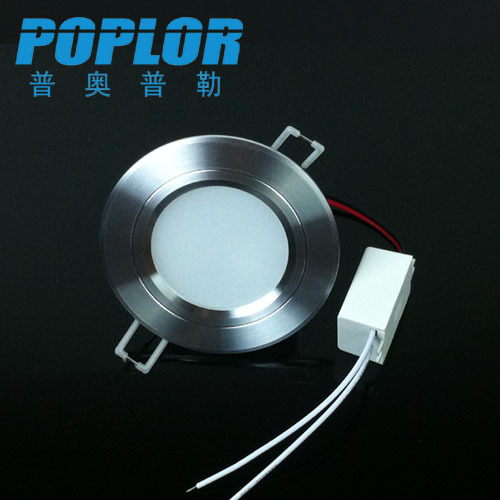 3wled Downlight IC Constant Current Car Aluminum Smooth Surface Ceiling Lamp Three-Foot Tile Combination Fin Heat Dissipation