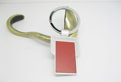 Sand chrome paste red key ring