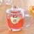 Transparent Glass with Lid Glass Mug Handle Milk Cup Juice Cup Drink Cup Cute Creative Clear Water Cup