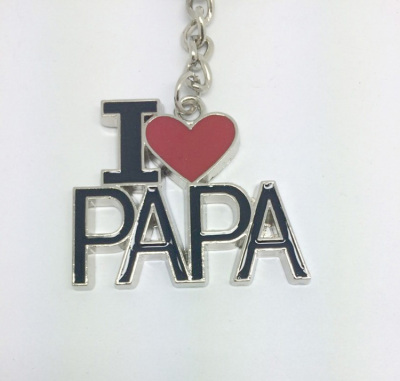 I love the PAPA drawing oil key buckle gift custom manufacturers
