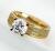 2014 factory direct stainless steel ring Gold Diamond CZ ring