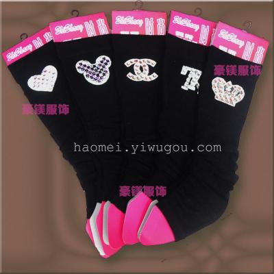 Cotton socks Joker drilling hot over the knee boots with feet set solid color leg warmers leg set
