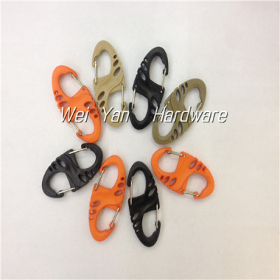 Plastic D type mountaineering buckle eight diagrams small hanging outdoor products