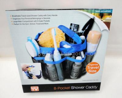 8-Pocket shower caddy bathroom Organizer