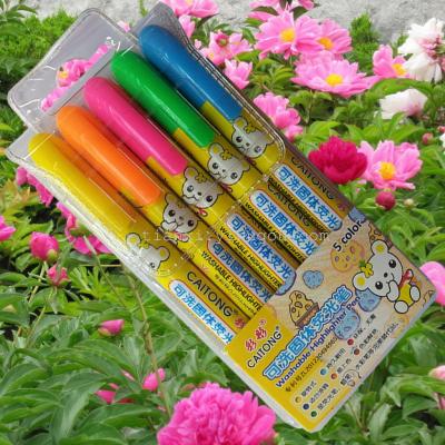 Pen WT-5A fluorescent pen rotary pen  Crayon stationery    oil pastels   pen  Stick coloured drawing or pattern
