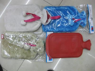 Plush cover + rubber, 2000 ml hot water bottle