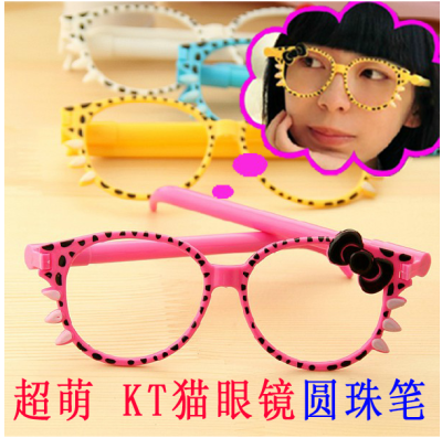 Craft Pen Cartoon Ballpoint Pen KT Glasses Pen Cute Pen Student Prize Korean