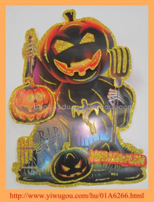 2016 3D  jack - o - lantern Halloween decorations sticker