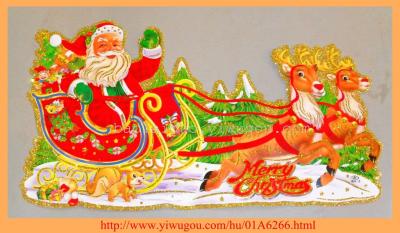 3D Christmas Deer pull stickers B4