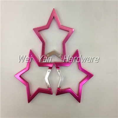 Aluminum-alloy shaped carabiner key rings outdoor flat five-pointed star shape