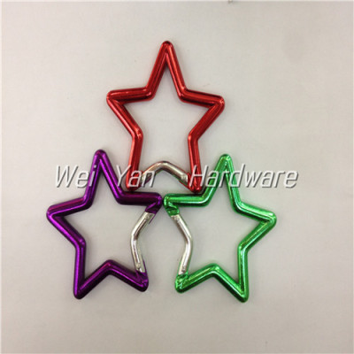Aluminum-alloy shaped carabiner key rings outdoor five-pointed star shape