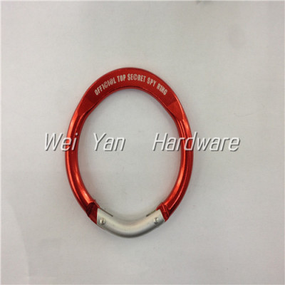 Aluminum-alloy shaped carabiner key rings outdoor supplies of circular flat