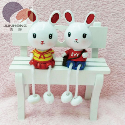 Suspending new listing resin baby doll rabbit creative gifts home accessories youth 5060A