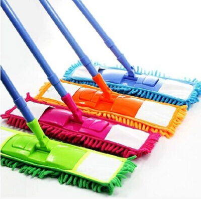 Direct telescopic rod rotating flat mop wood floor absorbent chenille mop to clean dust mop to wipe