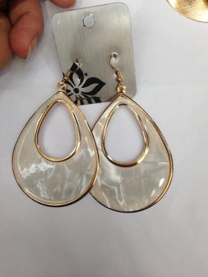 2015 exaggerated imitation of metal shell earrings ears small diamond fashion jewelry