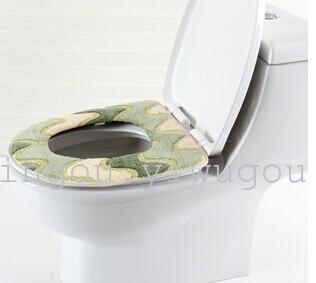 Add plush padded toilet seats can be selected PU bottom toilet mat