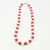 Natural shell beads white 8mm and red-turquoise necklace
