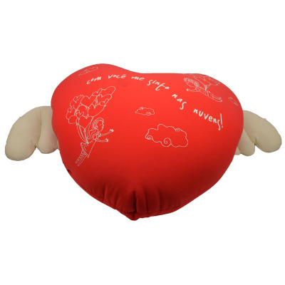 Red Spandex Peach heart Pillow