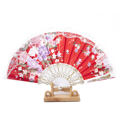 China wind fan fan and wind silk female Japanese silk fan fan fan sent Zhu Shan gift box