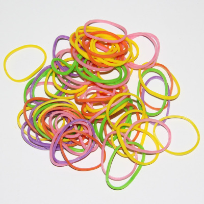 Brightly colored rubber bands rubber ring