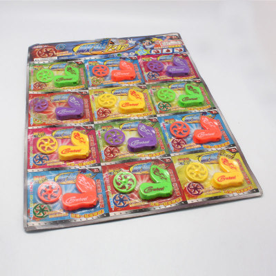 Multi color plastic flywheel small toy