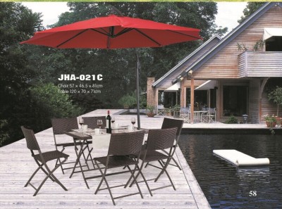 Outdoor rattan leisure furniture folding table and chairs patio/garden/terrace furniture