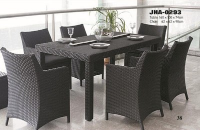 Luxury outdoor furniture like wicker and rattan furniture sets garden rectangle table and Chair dining table