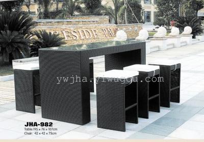 Leisure rattan furniture tables and chairs rattan bar chairs
