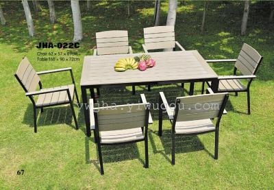 Casual wood-plastic tables and chairs wood table and chairs dining table