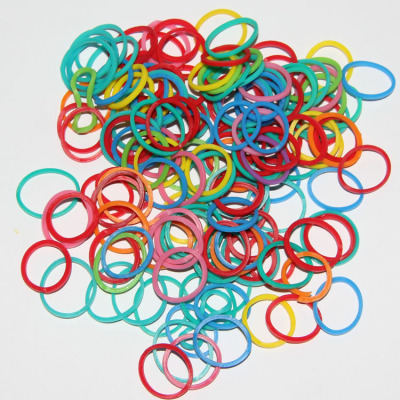 Bundle of hair rubber band small color circles