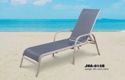 Outdoor textilene bed lounge beach chair swimming pool beds