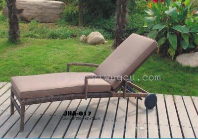 Rattan leisure bed beach bed patio garden pool sheets lying a bed with wheels