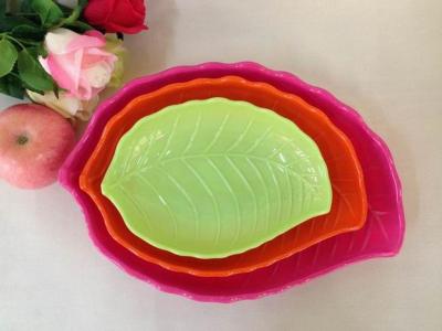 Mian plastic fruit plate fashion creative melon seeds plate snacks plate sugar rice plate, leaf fruit plate
