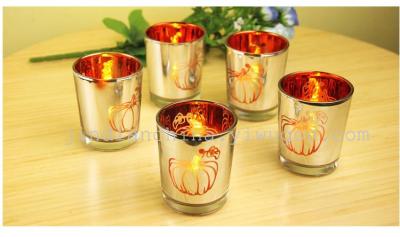  pumpkin patterned glass laser candelabra candle holder romantic candle light dinner candle cups can be customized