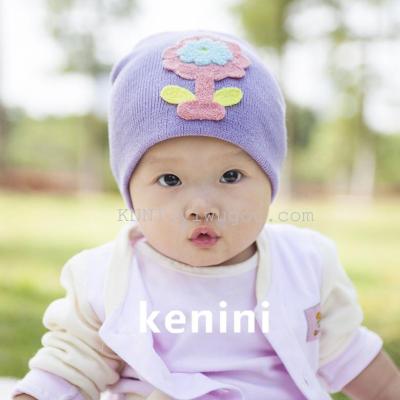 Korean Fashion Children's Baby Knitted Sleeve Cap Newborn Baby Autumn and Winter Hat Fashion