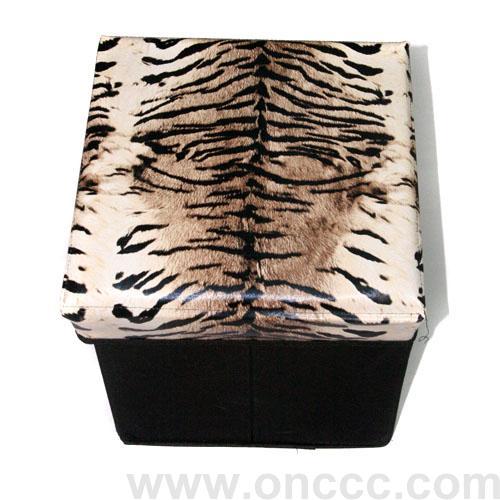 tiger pattern storage stool