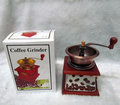 Copper Bowl Wooden Ceramic Coffee Coffee Grinder
